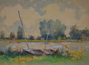 Jentinus Ponne bij Giethoorn 35 x 45 cm aquarel