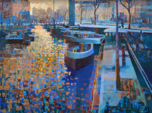 Ton Dubbeldam Noorderhaven (Groningen) 60 x 80 cm olieverf op board